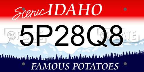 5P28Q8 Idaho License Plate