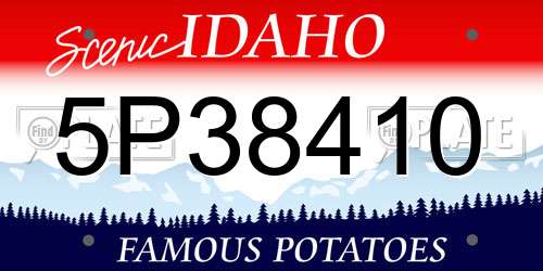 5P38410 Idaho License Plate