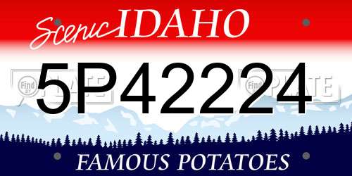 5P42224 Idaho License Plate