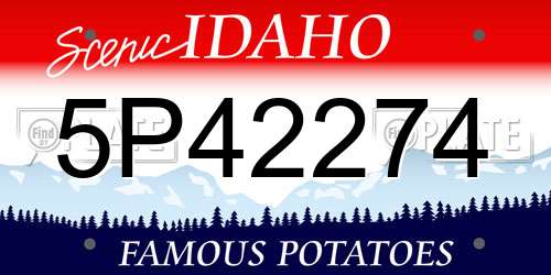 5P42274 Idaho License Plate
