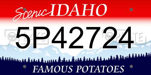 5P42724 Idaho License Plate