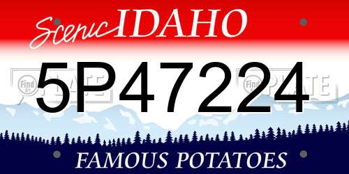 5P47224 Idaho License Plate