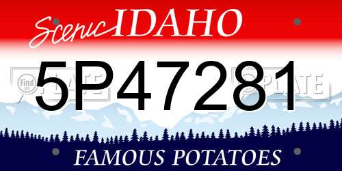 5P47281 Idaho License Plate