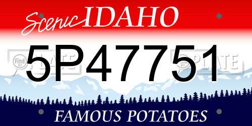 5P47751 Idaho License Plate