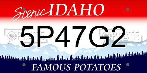 5P47G2 Idaho License Plate