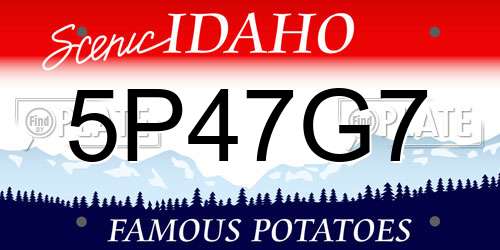 5P47G7 Idaho License Plate