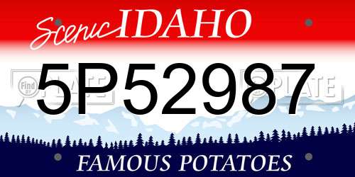 5P52987 Idaho License Plate