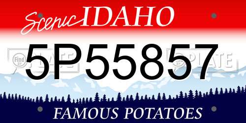 5P55857 Idaho License Plate