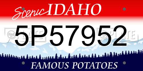 5P57952 Idaho License Plate