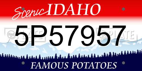 5P57957 Idaho License Plate