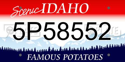 5P58552 Idaho License Plate
