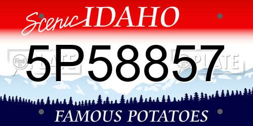 5P58857 Idaho License Plate