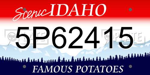 5P62415 Idaho License Plate