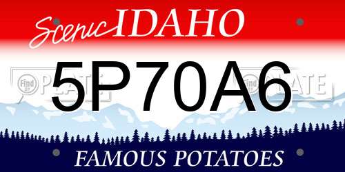 5P70A6 Idaho License Plate