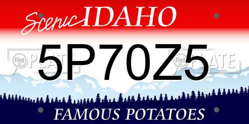 5P70Z5 Idaho License Plate