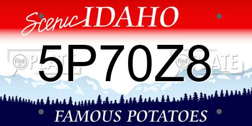 5P70Z8 Idaho License Plate