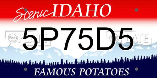 5P75D5 Idaho License Plate