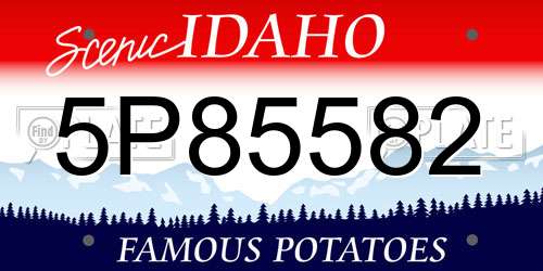 5P85582 Idaho License Plate
