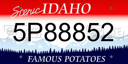 5P88852 Idaho License Plate