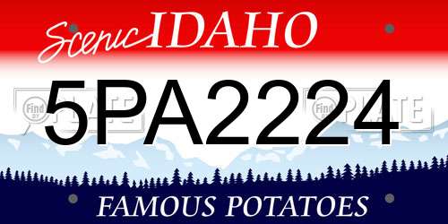 5PA2224 Idaho License Plate