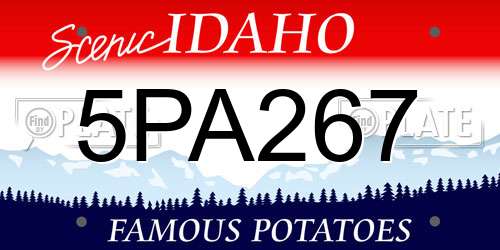 5PA267 Idaho License Plate