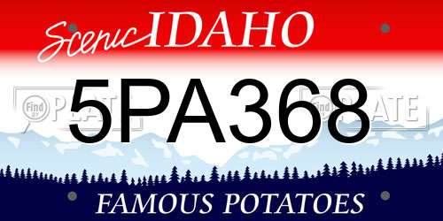 5PA368 Idaho License Plate