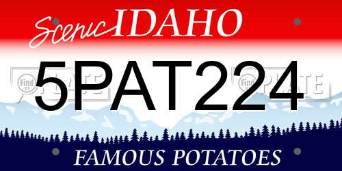 5PAT224 Idaho License Plate