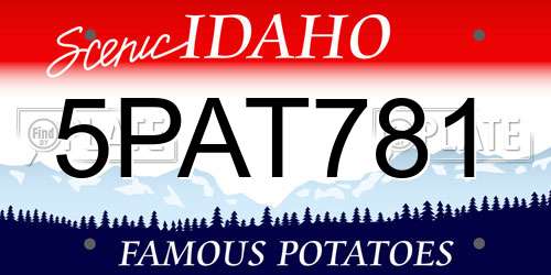 5PAT781 Idaho License Plate