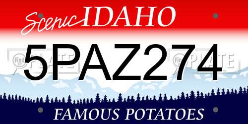 5PAZ274 Idaho License Plate