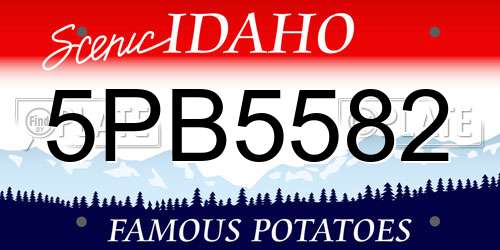 5PB5582 Idaho License Plate