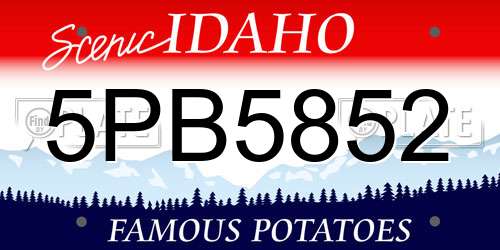 5PB5852 Idaho License Plate