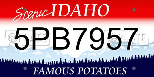 5PB7957 Idaho License Plate