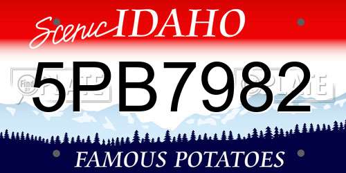 5PB7982 Idaho License Plate