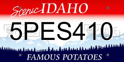 5PES410 Idaho License Plate