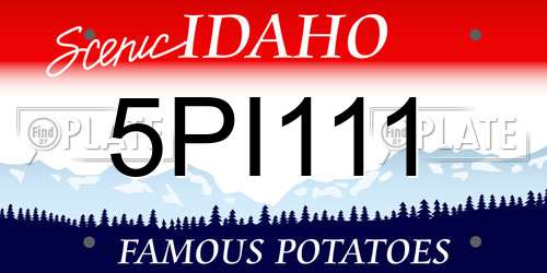5PI111 Idaho License Plate