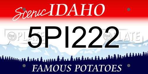 5PI222 Idaho License Plate