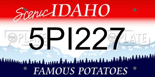 5PI227 Idaho License Plate