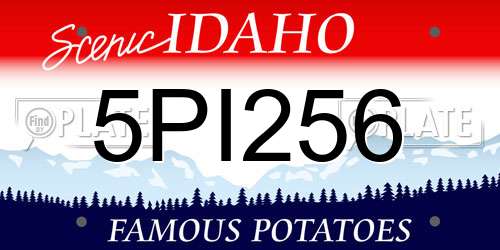 5PI256 Idaho License Plate
