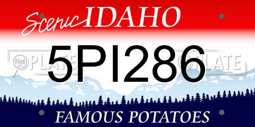 5PI286 Idaho License Plate