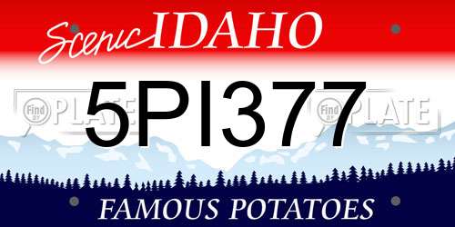 5PI377 Idaho License Plate