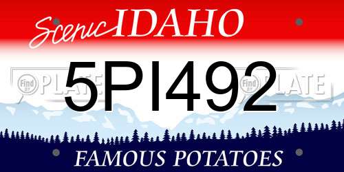 5PI492 Idaho License Plate
