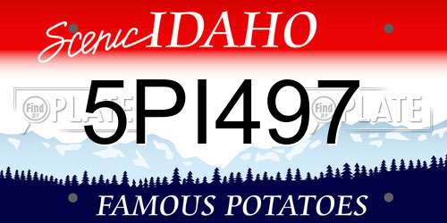 5PI497 Idaho License Plate
