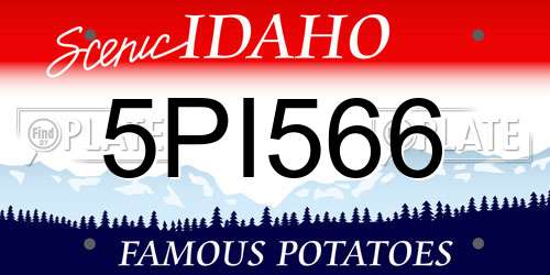 5PI566 Idaho License Plate