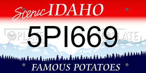 5PI669 Idaho License Plate