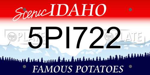 5PI722 Idaho License Plate