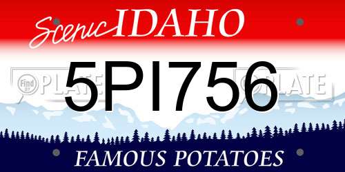 5PI756 Idaho License Plate