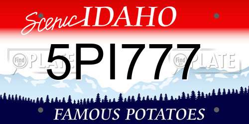 5PI777 Idaho License Plate