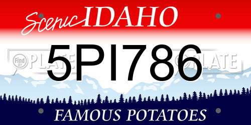 5PI786 Idaho License Plate
