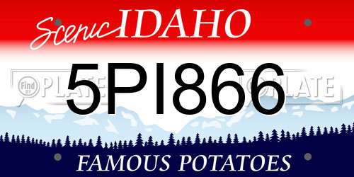 5PI866 Idaho License Plate