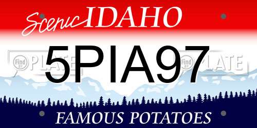 5PIA97 Idaho License Plate
